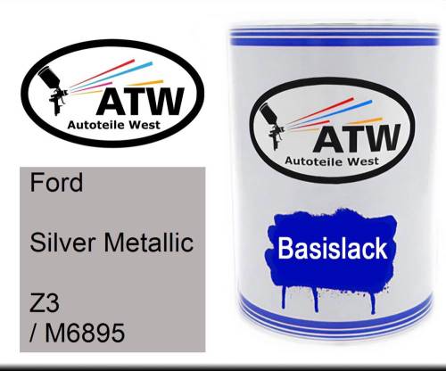 Ford, Silver Metallic, Z3 / M6895: 500ml Lackdose, von ATW Autoteile West.